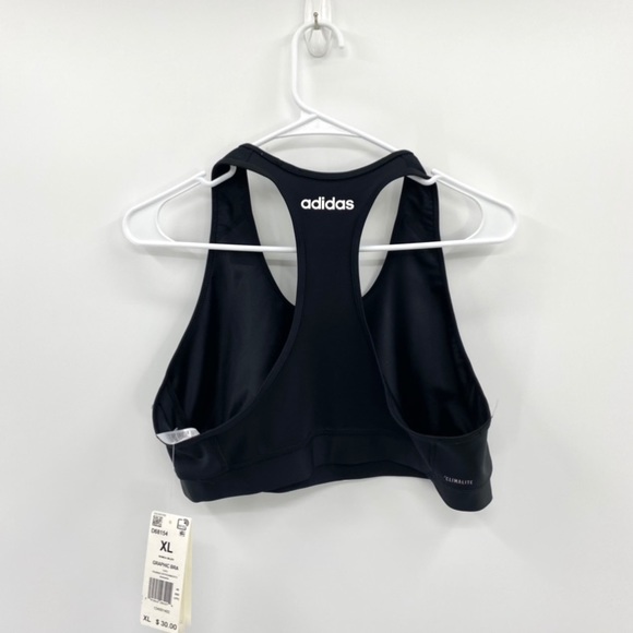 Adidas Graphic Racer Back ‘Black/White’ Training Bra Woman’s Size XLarge - Picture 2 of 2